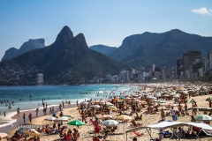 Crowded Ipanema Beach - Rio de Janeiro Brazil