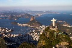 Aerial Photo of Sugarloaf and Christ the Redeemer- Rio de Janeiro Brazil